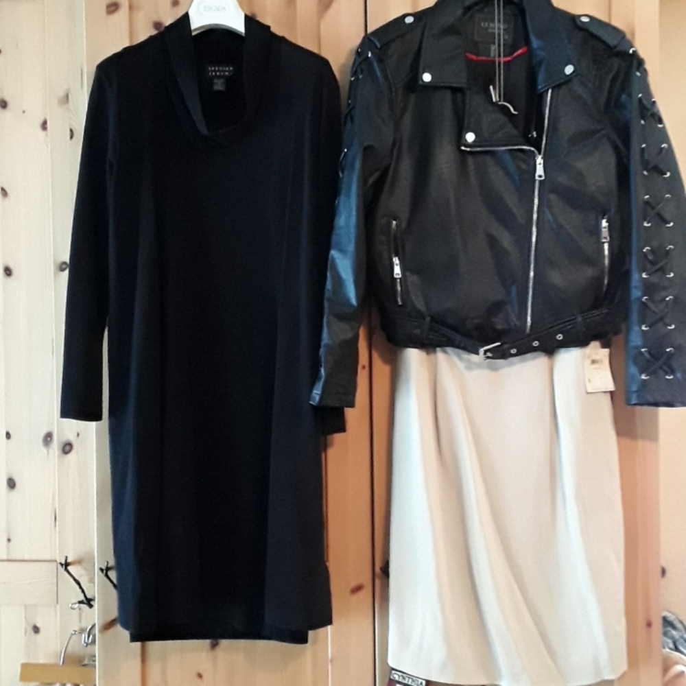 DEADSTOCK SILK Dana Buchman Cafe' Au'Lait Sz 8 CRÊPE SILK